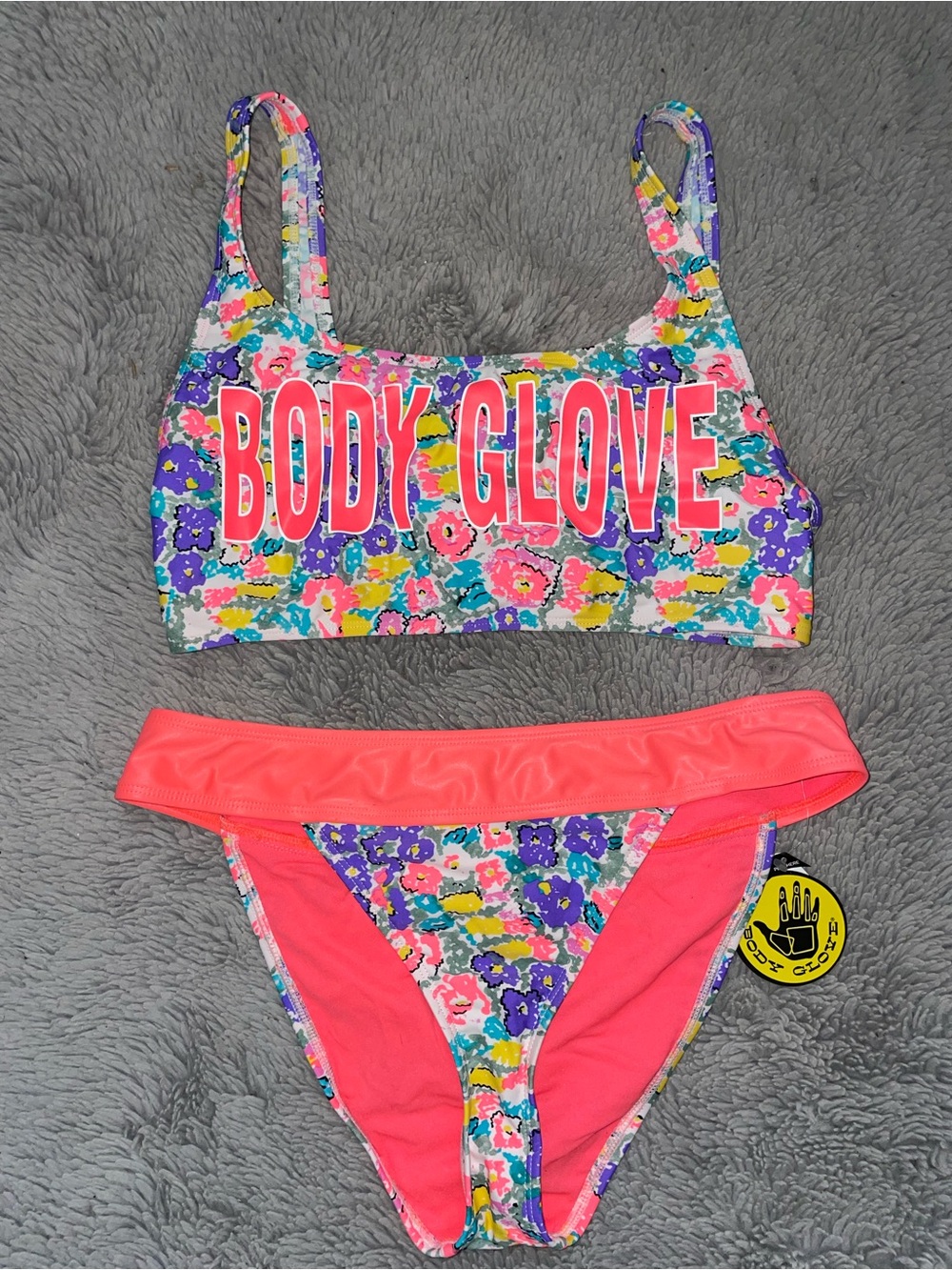 Body Glove' Multicolor Floral & Hot Pink Two-Piece Bikini